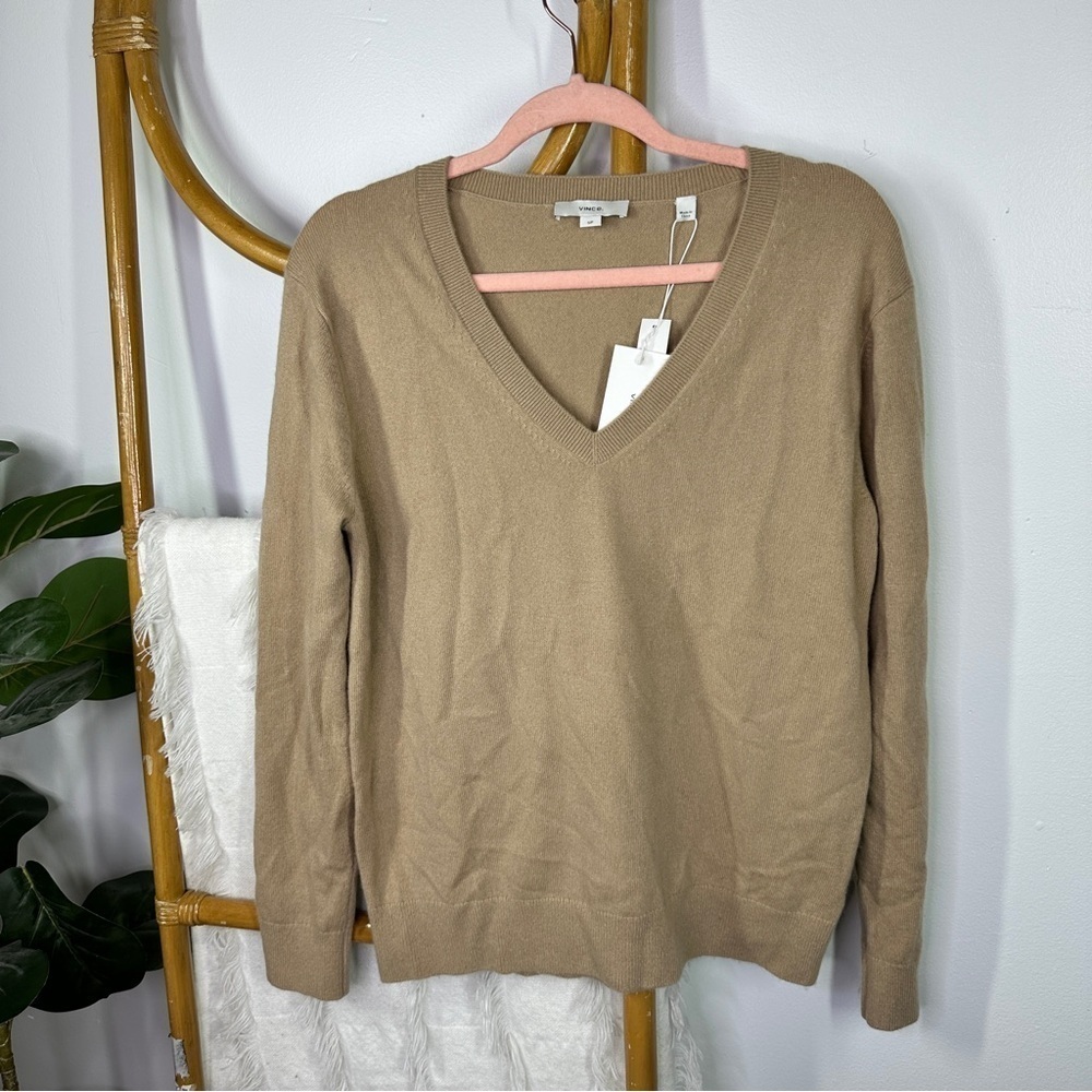 NWT Vince Cashmere Weekend V-Neck Sweater sz SP